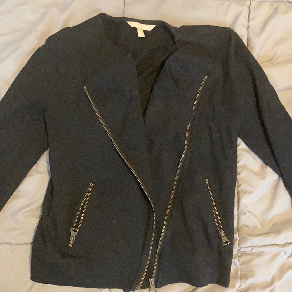 Sweater material bomber jacket